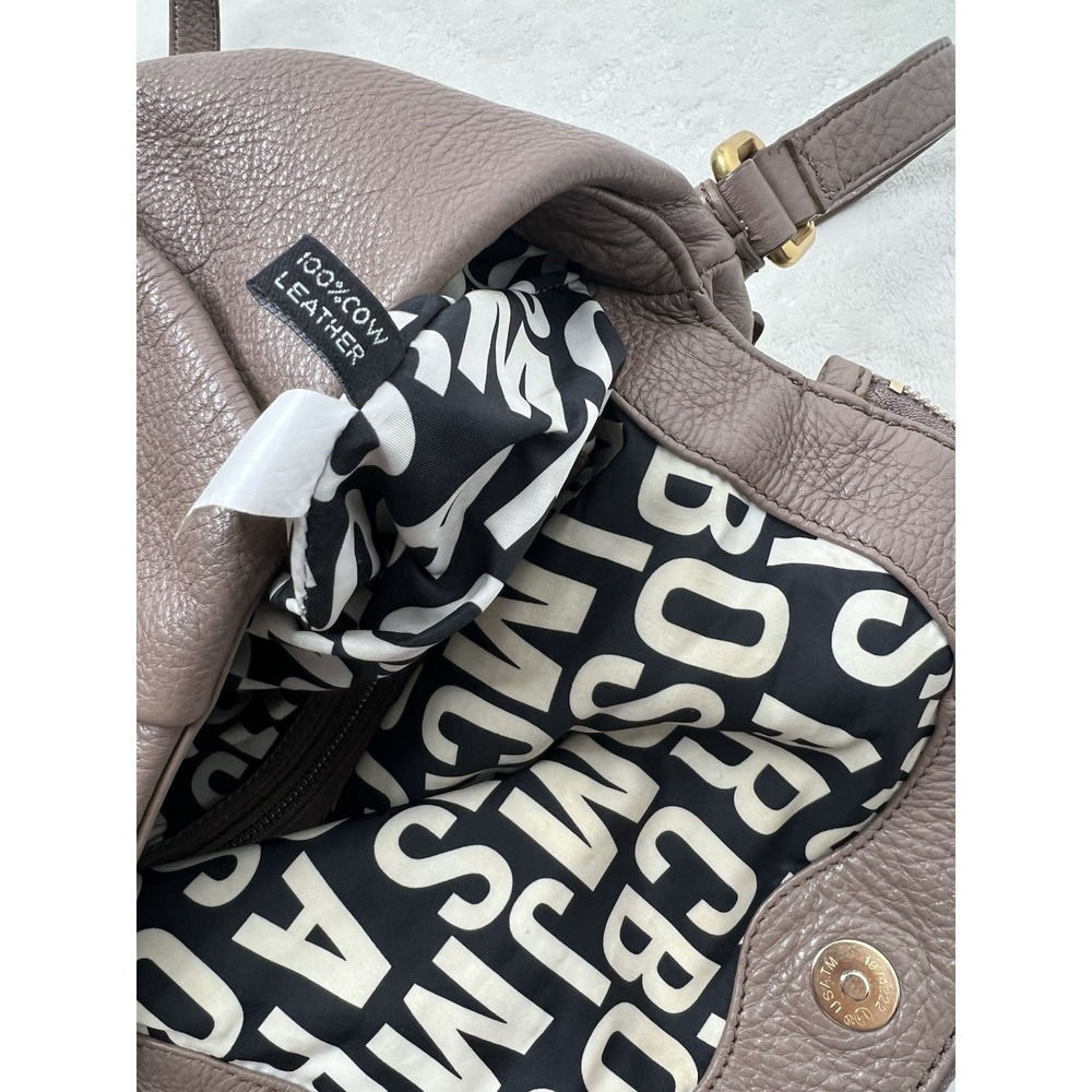 MARC BY MARC JACOBS Classic Q NATASHA Ash Brown Pebbled Crossbody Shoulder Bag - Picture 13 of 16